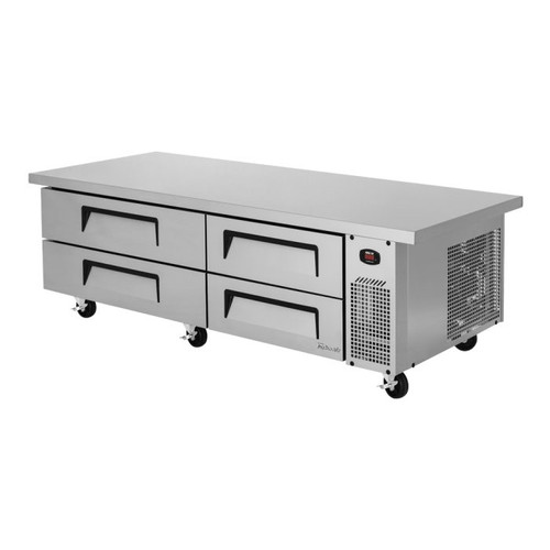 Turbo Air TCBE-72SDR-E-N 12.66 Cu. Ft. Stainless Steel Super Deluxe Extended Top Chef Base Refrigerator - 115 Volts