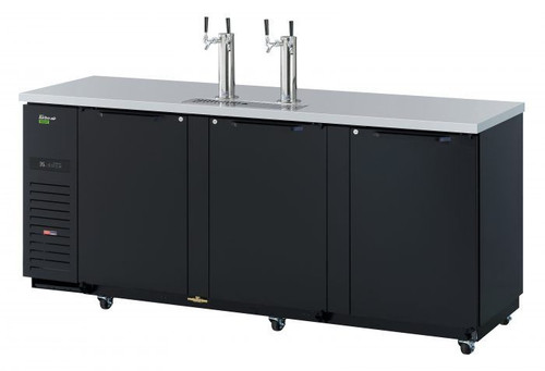 Turbo Air TBD-4SBD-N 36.47 Cu. Ft. Black Super Deluxe Beer Dispenser - 115 Volts
