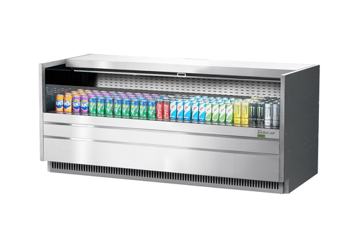 Turbo Air TOM-72UC-S-N 10.4 Cu. Ft. Stainless Steel Deck Only Drop-In Horizontal Open Display Case - 220 Volts