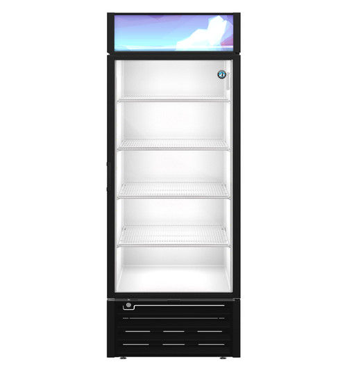 Hoshizaki RM-26-HC-BLK 26 Cu. Ft. Black Aluminum Reach-In Refrigerated Merchandiser - 115 Volts