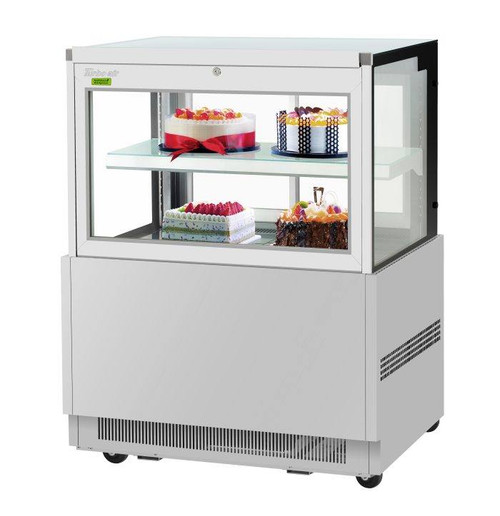 Turbo Air TBP36-46FN-S 9 Cu. Ft. Stainless Steel Front Glass Opening Refrigerated Bakery Display Case - 115 Volts