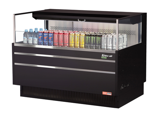 Turbo Air TOM-48L-UF-W(B)-1S-N 6.3 Cu. Ft. Low-Profile Horizontal Open Display Merchandiser - 115 Volts