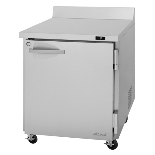 Turbo Air PWF-28-N(-L) 6.8 Cu. Ft. Stainless Steel 1 Solid Door with Lock PRO Series Worktop Freezer - 115 Volts