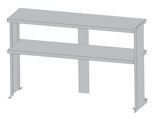 Turbo Air TSOS-5R-T 60.38" W x 14.50" D x 31.25" H Stainless Steel Double Overshelf