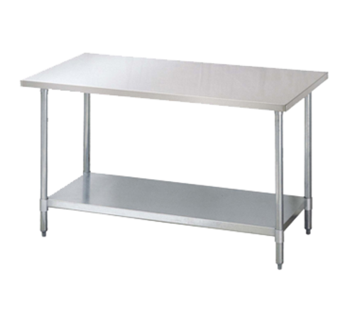 Turbo Air TSW-2424E 24" W x 24" D Stainless Steel with Adjustable Galvanized Undershelf Work Table