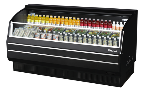 Turbo Air TOM-75SB-SP(-A)-N 13.5 Cu. Ft. Slim Profile - Solid Side Panel 3 Shelves Open Display Merchandiser - 115 Volts