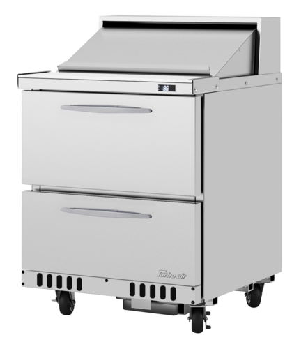 Turbo Air PST-28-D2-FB-N 6.5 Cu. Ft. One-Section One Door PRO Series Sandwich or Salad Prep Table - 115 Volts