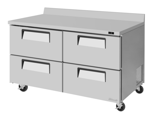 Turbo Air TWF-60SD-D4-N 17 Cu. Ft. Stainless Steel 4 Drawers Super Deluxe Worktop Freezer - 115 Volts