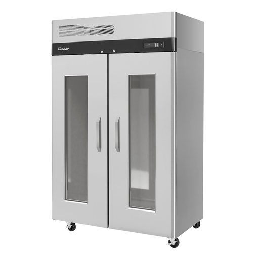 Turbo Air M3R47-2-G-N 44.7 Cu. Ft. Stainless Steel Reach-In Two-Section M3 Refrigerator - 115 Volts