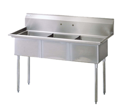Turbo Air TSA-3-14-N 60" W Stainless Steel Three-Compartment Sink