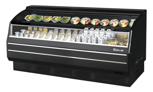 Turbo Air TOM-75LB-SP(-A)-N 14.8 Cu. Ft. Low-Profile 2 Shelves Horizontal Open Display Merchandiser -115 Volts