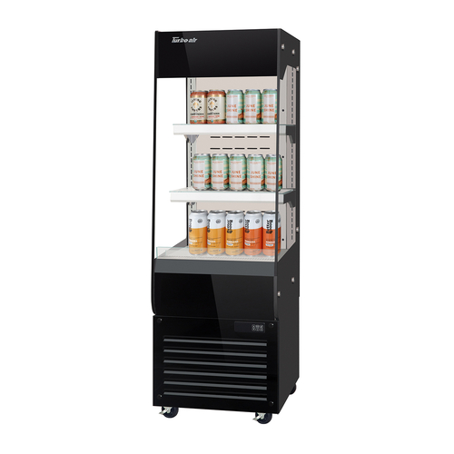 Turbo Air TOM20-60N-W(B) 3.2 Cu. Ft. Slim-Profile Horizontal Open Display Merchandiser - 115 Volts