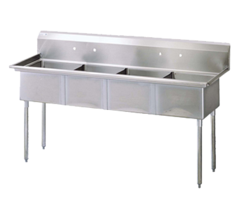 Turbo Air TSA-4-N 78" W Stainless Steel 18 Gauge 4-Compartment Sink