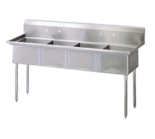 Turbo Air TSA-4-N 78" W Stainless Steel 18 Gauge 4-Compartment Sink