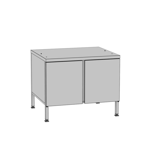 RATIONAL 60.31.093 26.38" H Stainless Steel Open Cabinet With Pan Slides Stand IV Stationary Oven Stand for iCombi 6 and 10-Half Size Classic or Pro