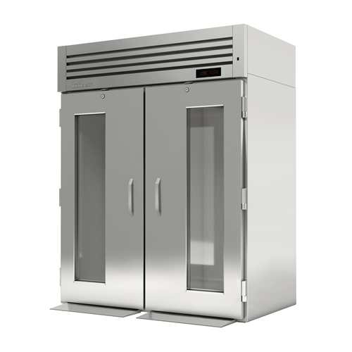 Turbo Air PRO-50H-G-RT 80.22 Cu. Ft. Stainless Steel Roll-Thru Two-Section Heated Cabinet PRO Series - 115/208 Volts