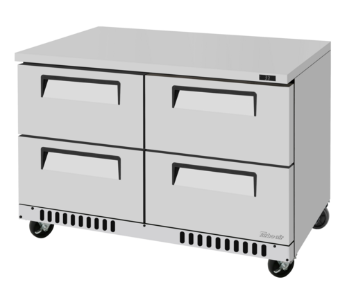 Turbo Air TUR-48SD-D4-FB-N 11.1 Cu. Ft. Stainless Steel Solid Super Deluxe Series Undercounter Refrigerator - 115 Volts