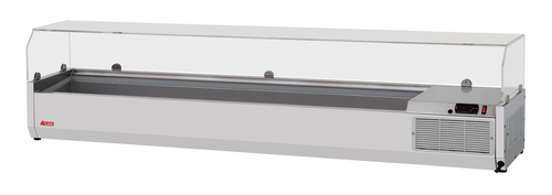 Turbo Air CTST-1800G-13-N 70.88" L Stainless Steel E-Line Countertop Salad Table with Clear Hood - 115 Volts