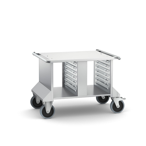 RATIONAL 60.31.164 31.13" H Stainless Steel Open Cabinet With Pan Slides Stand II MobilityLine for iCombi 6 and 10-Half Size Classic or Pro