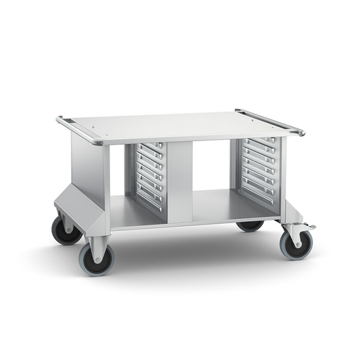 RATIONAL 60.31.165 31.13" H Stainless Steel Open Cabinet With Pan Slides Stand II MobilityLine for iCombi 6 and 10-Full Size Classic or Pro