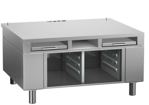 RATIONAL 60.31.327 43.25" W Adjustable Height Stand with Undershelf