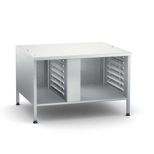 RATIONAL 60.31.092 26.38" H Stainless Steel Open Cabinet With Pan Slides Stand III Stationary Oven Stand for iCombi 6 and 10-Full Size Classic or Pro