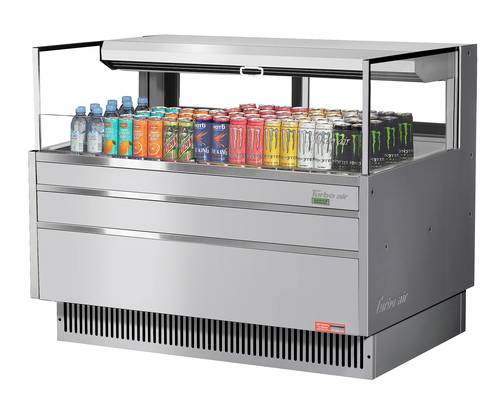 Turbo Air TOM-48L-UFD-S-1S-N 6.3 Cu. Ft. Low-Profile Horizontal Open Display Merchandiser - 115 Volts