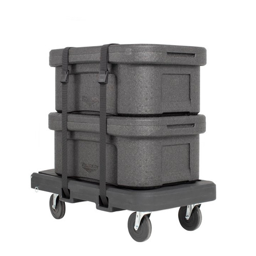 Vollrath 1694 350 Lbs. Heavy-Duty Plastic with 1 1/2" Heavyweight Polypropylene Webbed Straps Utility Dolly