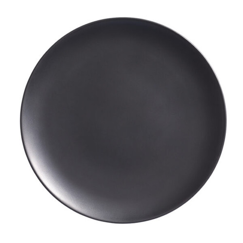 American Metalcraft MCP11BK 11.5" L Matte Black Round Melamine Coupe Plate