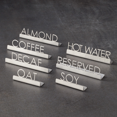 American Metalcraft SSO3 1.25" H Silver Stainless Steel Oat Sign