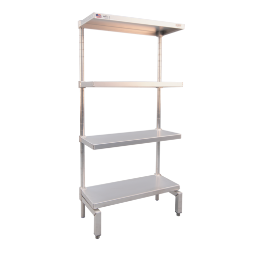 New Age 53316 42" W Aluminum Stationary Order Pick-Up Station Shelving Unit
