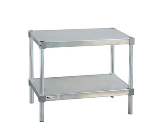 New Age 21542ES24P 400 Lbs. Aluminum Stationary Equipment Stand with Undershelf