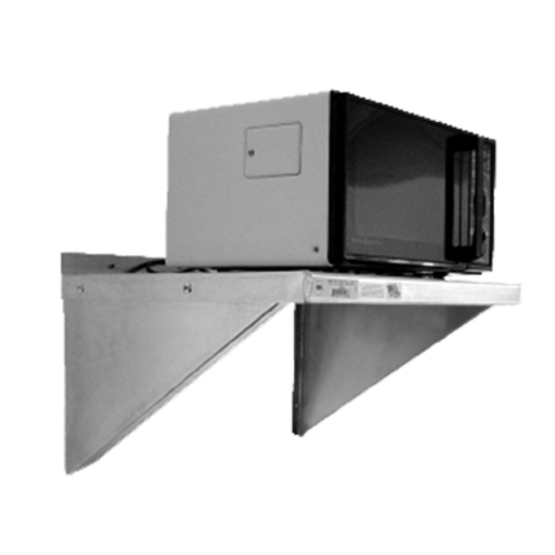 New Age 95634 24" W Aluminum Wall-Mounted Microwave Shelf