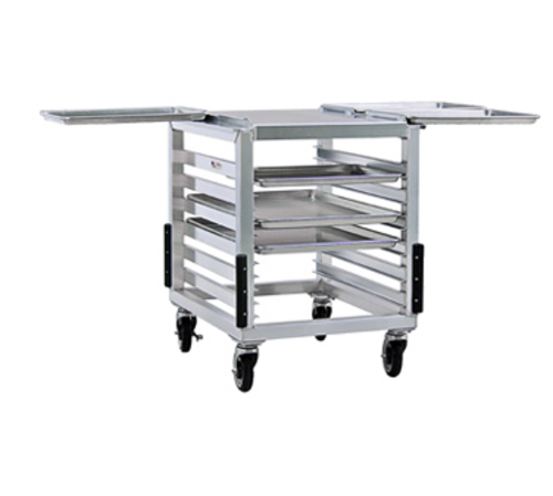 New Age 98000 31.25"H Mobile Aluminum Slicer/Mixer Stand for (24) 13" x 18" Pans