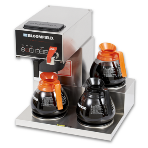 Bloomfield 1072D3F-120V 3 Warmers Single Pour Over Coffee Brewer - 120 Volts