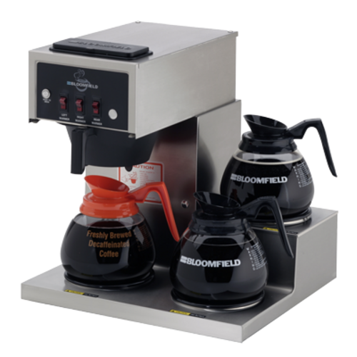Bloomfield 8571-D3-120V 3 Warmers Single Pour Over Koffee King Decanter Brewer - 120 Volts