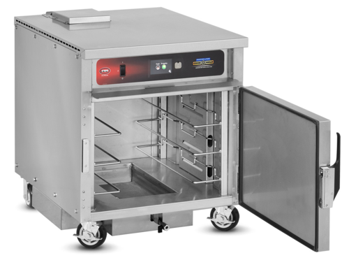 FWE LCH-5S-6-MT 27.5" W Stainless Steel Double Stack Mobile Moisture Controlled Low Temp Cook and Hold Cabinet - 208 Volts