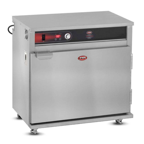 FWE TST-7SL 33.5" W Stainless Steel Solid Door Insulated Mobile Heated Holding Cabinet - 120 Volts