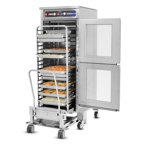 FWE PHTT-CC-202-MW 36.25" W Stainless Steel 1 Door Mobile Clymate IQ Holding Cabinet for Combi-Companion Racks - 120 Volts