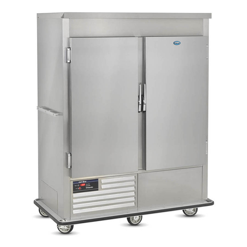 FWE URS-20-GN 63" W Stainless Steel 2 Solid Doors Mobile Refrigerated Cabinet - 120 Volts