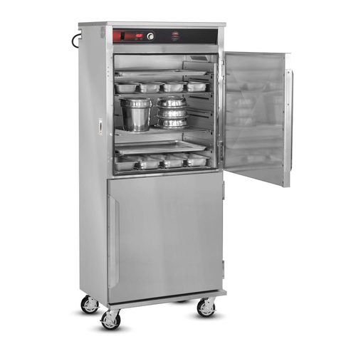 FWE TST-22SL 33.5" W Stainless Steel Solid Door Insulated Mobile Heated Holding Cabinet - 120 Volts