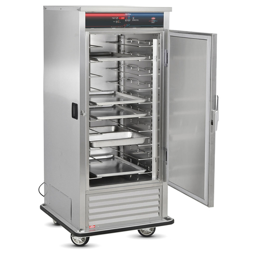 FWE UHRS-10 1 Section Stainless Steel Mobile Heated and Refrigerated Cabinet - 120 Volts