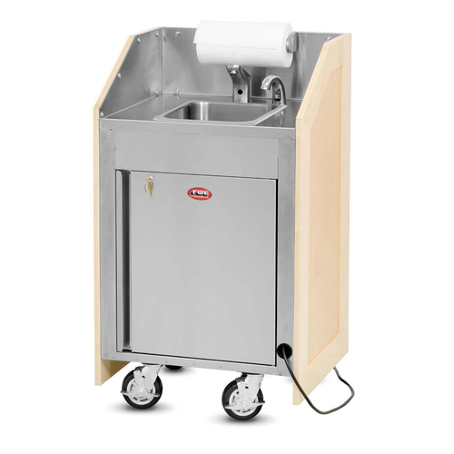 FWE HS-24-ES 24.75" W Stainless Steel Electric Executive Series Self-Contained Hand Washing System - 120 Volts