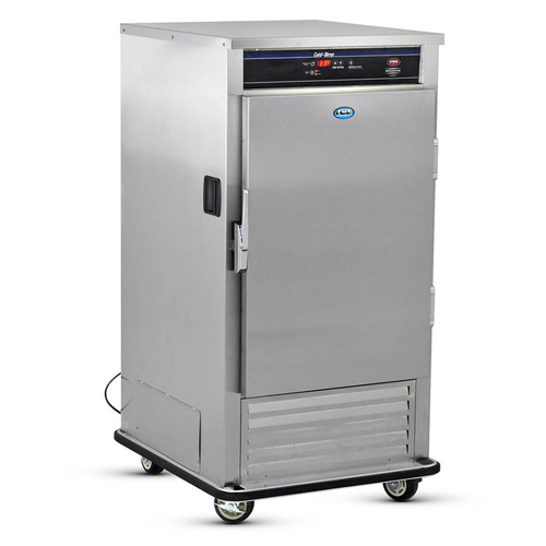 FWE URS-10-GN 32.5" W Stainless Steel 1 Solid Door Mobile Refrigerated Cabinet - 120 Volts