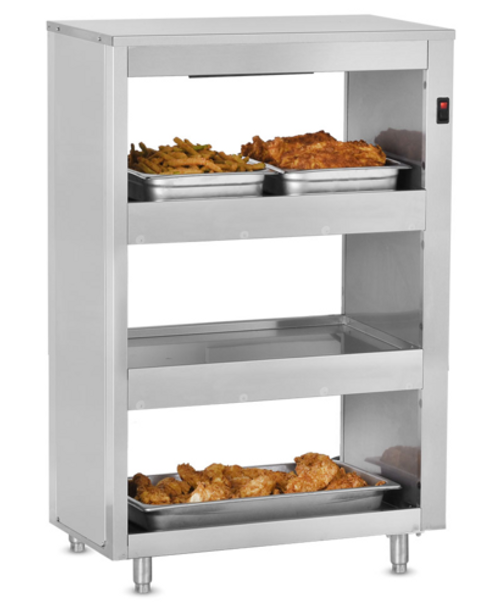 FWE HHS-IR-3-1220-3 24.75" W Stainless Steel Infrared Heated Holding Shelves - 120 Volts