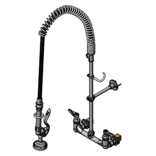 T&S Brass B-0133-CRBSTKIT 8" Wall Mount Mixing Faucet 1.15 GPM EasyInstall Pre-Rinse Unit