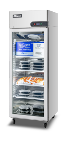 Migali C-1FG-HC 21.4 Cu. Ft. Stainless Steel 1 Glass Door Reach-In Competitor Series Freezer - 115 Volts