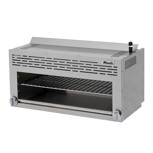Migali C-CM-36-LP 36" W Stainless Steel Countertop Liquid Propane Competitor Series Cheese Melter - 43,000 BTU