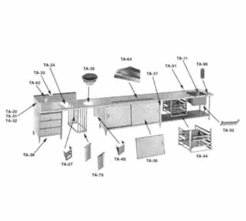 Advance Tabco TA-96C Can Opener Spacer Plate Provision