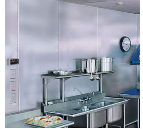 Advance Tabco WF18 #3 Brushed Finish Stainless Steel 18 Gauge Wall Flashing